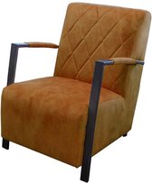 Industriële fauteuil Isabella | velours Adore cognac 28 | 65 cm breed