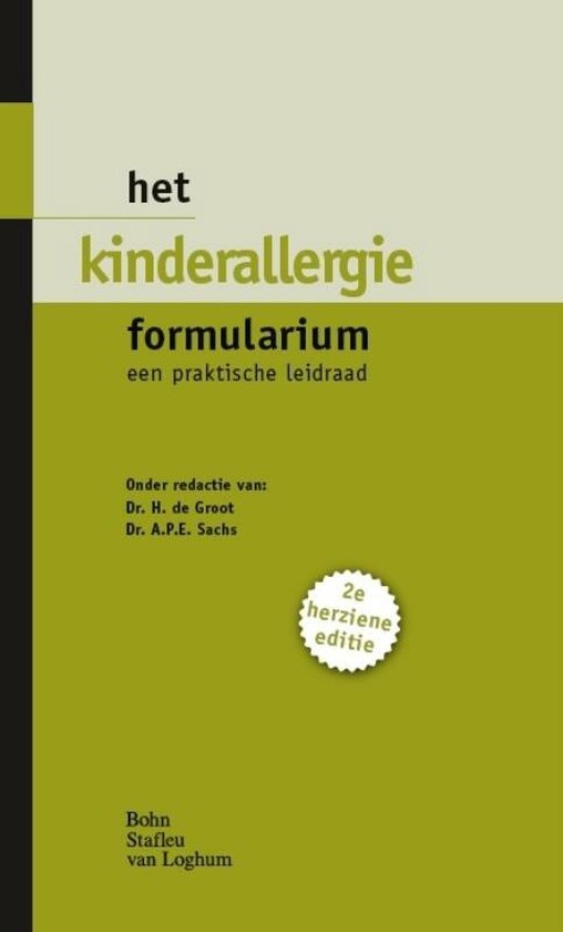 Cover van het boek 'Het kinderallergie formularium'