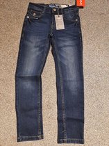 Lemmi - kinder jeans - donkerblauw - slim fit - maat 128