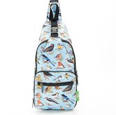 Eco Chic - Crossbody Bag - I07BU - Blue - Wild Birds