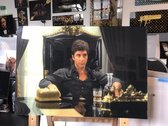 Blackarts - Schilderij - Tony Montana Plexiglas+forex Top Kwaliteit - Multicolor - 60 X 90 Cm