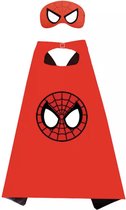 Spiderman Pak Web - Verkleedpak - Superhelden Pak - Superhelden Pak -  Verkleedkleren Kind - Spiderman Masker - Spiderman Cape - Verkleedkleren Jongen - Verkleedkleren Meisje - Marvel Avengers - Verkleedkleding - Kostuum - Halloween kostuum