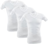 3 stuks SQOTTON V-hals T-shirt - Wit - Maat XXL