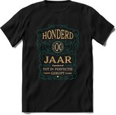 100 Jaar Legendarisch Gerijpt T-Shirt | Aqua - Ivoor | Grappig Verjaardag Cadeau | Dames - Heren | - Zwart - XL