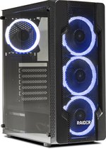 RAIDER CA1 GAMING ATX PC Case - Behuizing met Blauwe Led