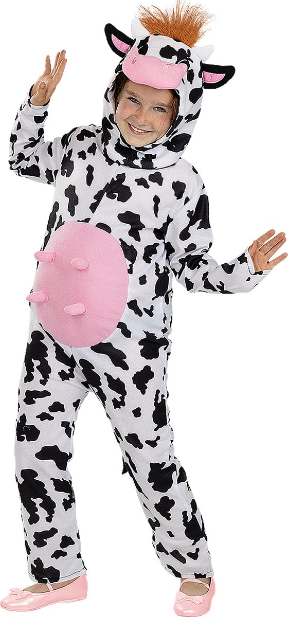 FUNIDELIA Koe kostuum voor kinderen - Dieren Kostuum - Maat: 97 - 104 cm
