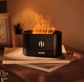 Articka 180ml Vlamdiffuser - Aroma diffuser - Luchtbevochtiger - Olie diffuser - Aroma therapie - zwart
