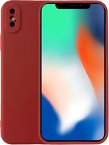 Smartphonica iPhone Xr siliconen hoesje - Rood / Back Cover