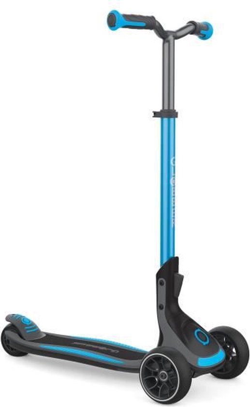 Globber - Primo Plus Glow Lights – step met 3 wielen, licht en fluorescerend, vanaf 3 jaar, petrol blauw
