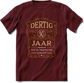30 Jaar Legendarisch Gerijpt T-Shirt | Okergeel - Ivoor | Grappig Verjaardag Cadeau | Dames - Heren | - Burgundy - XL