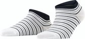 FALKE Stripe Shimmer gestreept met patroon Katoen Dames Sneakersokken wit - Maat 39-42