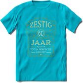 60 Jaar Legendarisch Gerijpt T-Shirt | Okergeel - Ivoor | Grappig Verjaardag Cadeau | Dames - Heren | - Blauw - 3XL