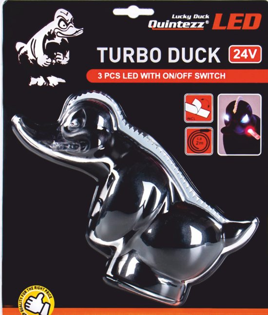 Turbo Duck met 3 LED 24 volt verlichting