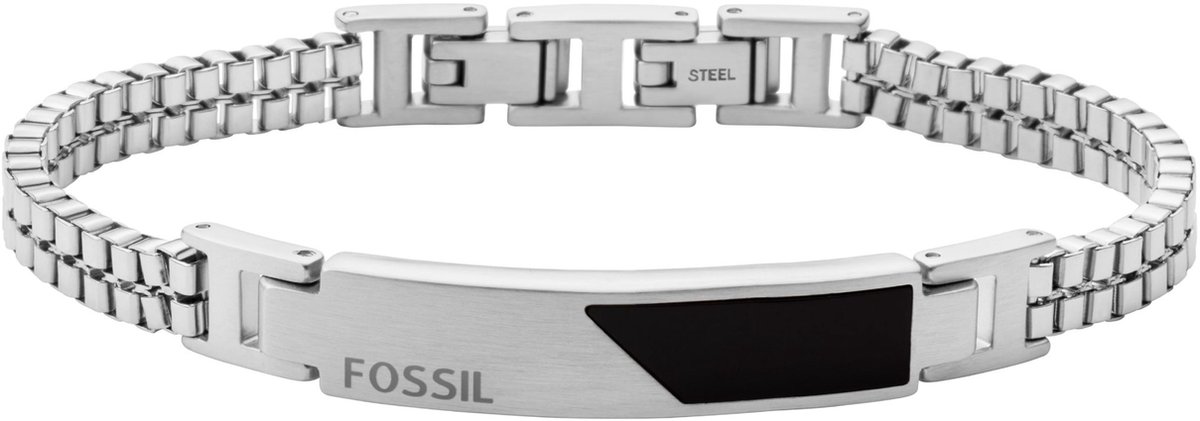 Fossil Herenarmand Roestvrijstaal Onyx One Size 88382978