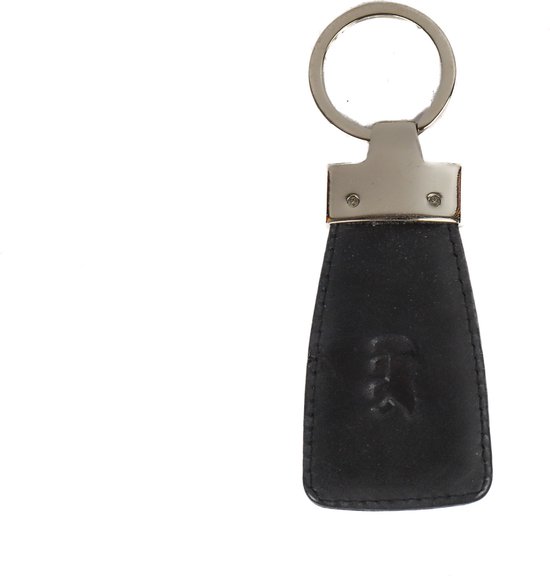 Porte-clés en cuir Job Bear Design - Zwart