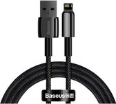 Baseus Tungsten Gold 2 Meter 12W Fast Charge USB naar Apple Lightning Kabel  iPhone oplader kabel geschikt voor Apple iPhone 6,7,8,X,XS,XR,11,12,13,Mini,Pro Max- iPhone kabel - iPh