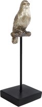 Gifts Amsterdam Vogel op Tak 20 cm Zilver/Zwart