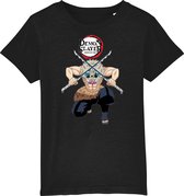 FanFix - Duurzaam - Fair Wear - Bio Katoen - Kinderen - Kinderkleding - Anime Shirt - Demon Slayer - Hashibira Inosuke - Anime Merchandise