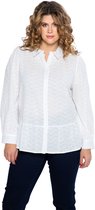 EVIVA - Blouse met lange mouw in broderie anglaise - wit