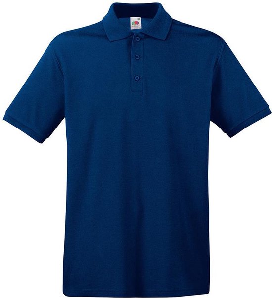 Panorama duif Bekwaam Donkerblauw/navy polo shirt premium van katoen voor heren - Katoen - 180  grams - Polo... | bol.com