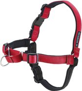 Sharon B - Anti trek tuig - rood - maat S - no pull harnas - reflecterend in het donker - zacht gevoerd met neopreen - hondentuigje voor kleine honden