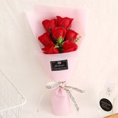 Luxe Zeep Rozen - Zeeprozen - Zeeproos - Zeepbloemen - Badzeep - Rozen Boeket Cadeau - Valentijn Cadeau - Geschenk - Moederdag Cadeau - Verjaardagscadeau - Gift - Rode rozen - Rood