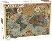 Tactic Old Map of the World 500 Stukjes