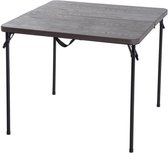 Sunny Campingtafel, koffertafel, klaptafel, klapbare tafel, draagbaar, metaal 86 x 86 cm, koffiebruin