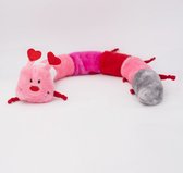 Zippy Paws ZP758 Valentine's Caterpillar - Deluxe - Speelgoed voor dieren - honden speelgoed – honden knuffel – honden speeltje – honden speelgoed knuffel - hondenspeelgoed piep - hondenspeel