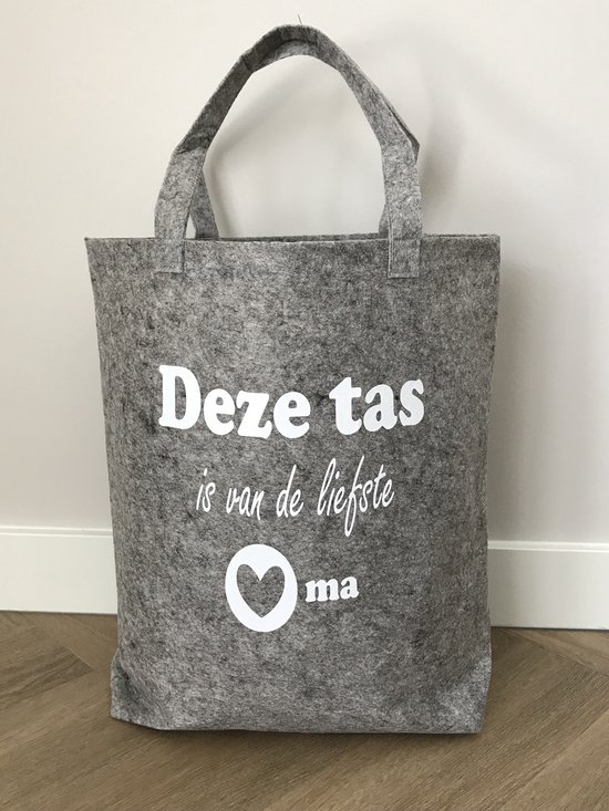 Stijlie kids Vilten boodschappentas Liefste oma moederdag cadeau