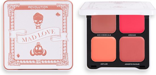 Makeup Revolution x DC™ - Mad Love Cream Blusher Quad - Crème Blush Palette