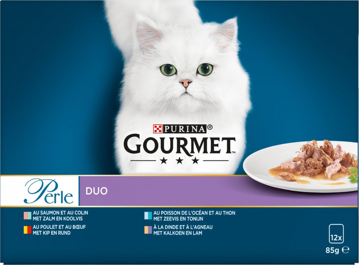Gourmet Gourmet Perle - Duo van vis & vlees - 12x85g