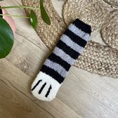 Fleece Sokken Zwart/Grijs (maat 35-40) - Kattensokken - Winter sokken - Dikke sokken - Fluffy sokken - Huissokken -
