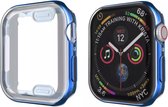 Apple Watch 44 mm Hoesje plus screen protector - iWatch full body case - 44 mm - Blauw