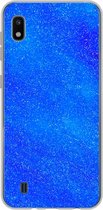 Geschikt voor Samsung Galaxy A10 hoesje - Blauw - Abstract - Design - Siliconen Telefoonhoesje