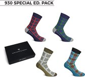 Heel Tread 930 special edition pakket - limited edition - Porsche 930 - 4 Paar - Ruitjes sokken - fun sokken - auto sokken - Maat 36-40