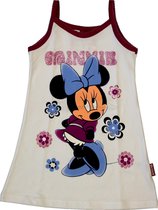 Disney Minnie Mouse Meisjes Jurk - Wit Paars - Zomerjurkje Maat 128