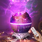 VanAlles® Dino Egg Sterren Projector - Galaxy Projector - Sterrenhemel - Star Projector - Inclusief gratis batterijen - Sterren lamp - Nachtlamp - Afstandsbediening - Muziek box -