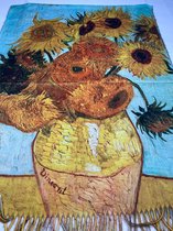 Vincent van Gogh zonnebloemen in een vaas van dikker materiaal met 2 kanten