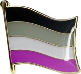 LGBTIQ + Pride Aseksueel Kledingspeld Enamel Emaille Pin Badge Reverse Pin Broche
