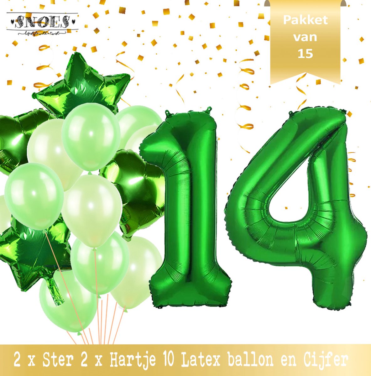 Decoratie voor 14e verjaardag, cijferballon 14 jaar, zwarte folieballon, Verjaardagsdecoratie voor jongens en meisjes, cijferballon, decoratie voor verjaardag, zweeft indien gevuld met helium, 14e