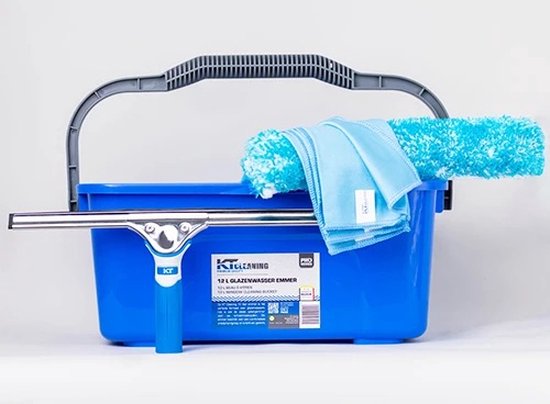 KT Cleaning - Raamwisser 35cm - Ramen wassen set - Inwasser - Emmer -  Microvezeldoekjes | bol.com