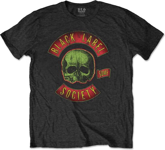 Foto: Black label society skull logo heren t shirt l zwart