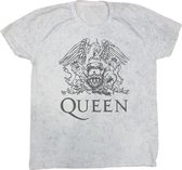 Queen Heren Tshirt -S- Crest Wit