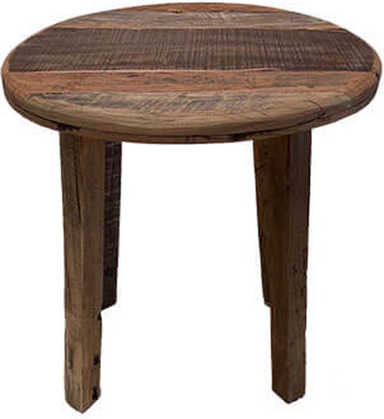 Table - table basse - ronde 60 cm - table fleurie en métal - tendance - H65cm