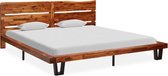 Decoways - Bedframe boomstam massief acaciahout 200 cm