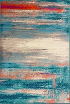 Aledin Carpets Havana - Tapis 160x230 cm - Moderne - Poil bas - Turquoise - Tapis de salon