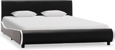 Decoways - Bedframe kunstleer zwart 140x200 cm