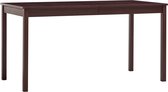 Decoways - Eettafel 140x70x73 cm grenenhout donkerbruin