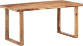 Decoways - Eettafel 160x80x76 cm massief sheeshamhout